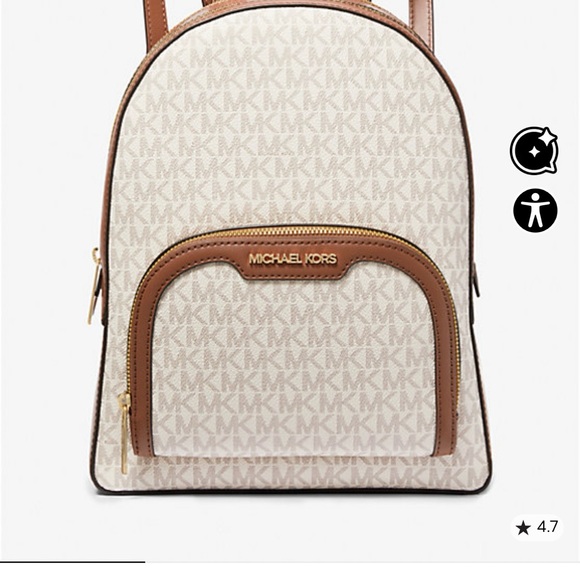 Michael Kors Beige and Tan Women's Backpack - Picture 1 of 5